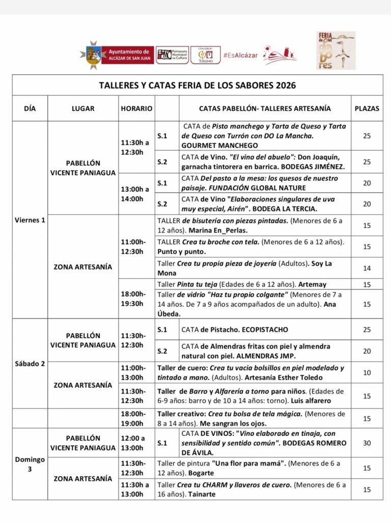 cata-feria-sabores-2026 Catas y Actividades Feria de los Sabores 2026