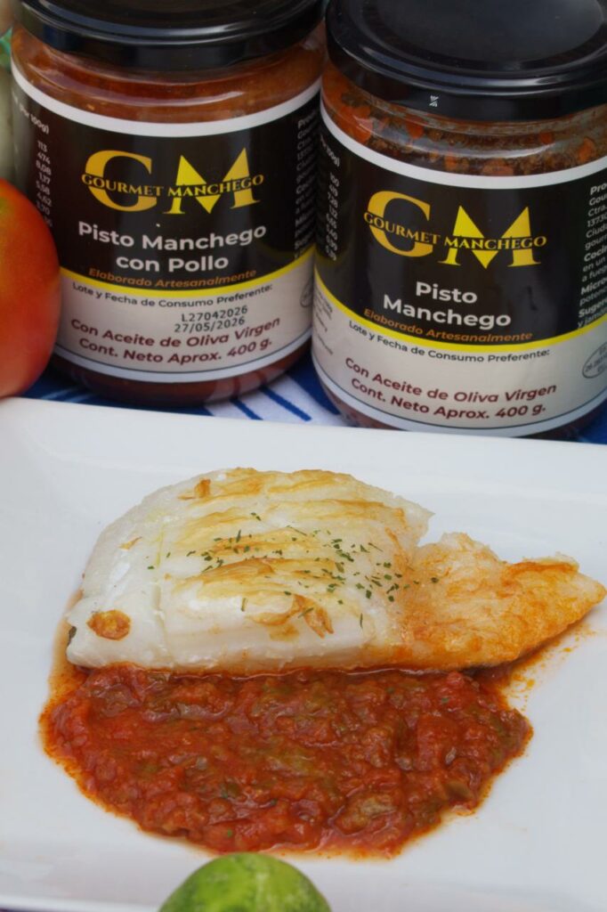 Pisto Manchego acompañado con Pescado